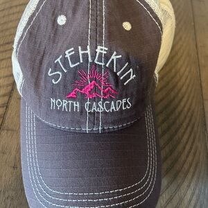 Brown and Pink Stehekin Cap